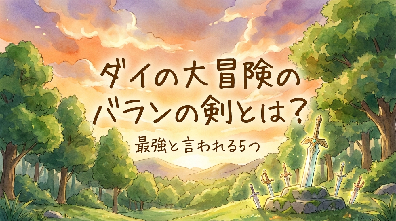 ダイの大冒険のバランの剣とは？最強と言われる5つの理由を解説！