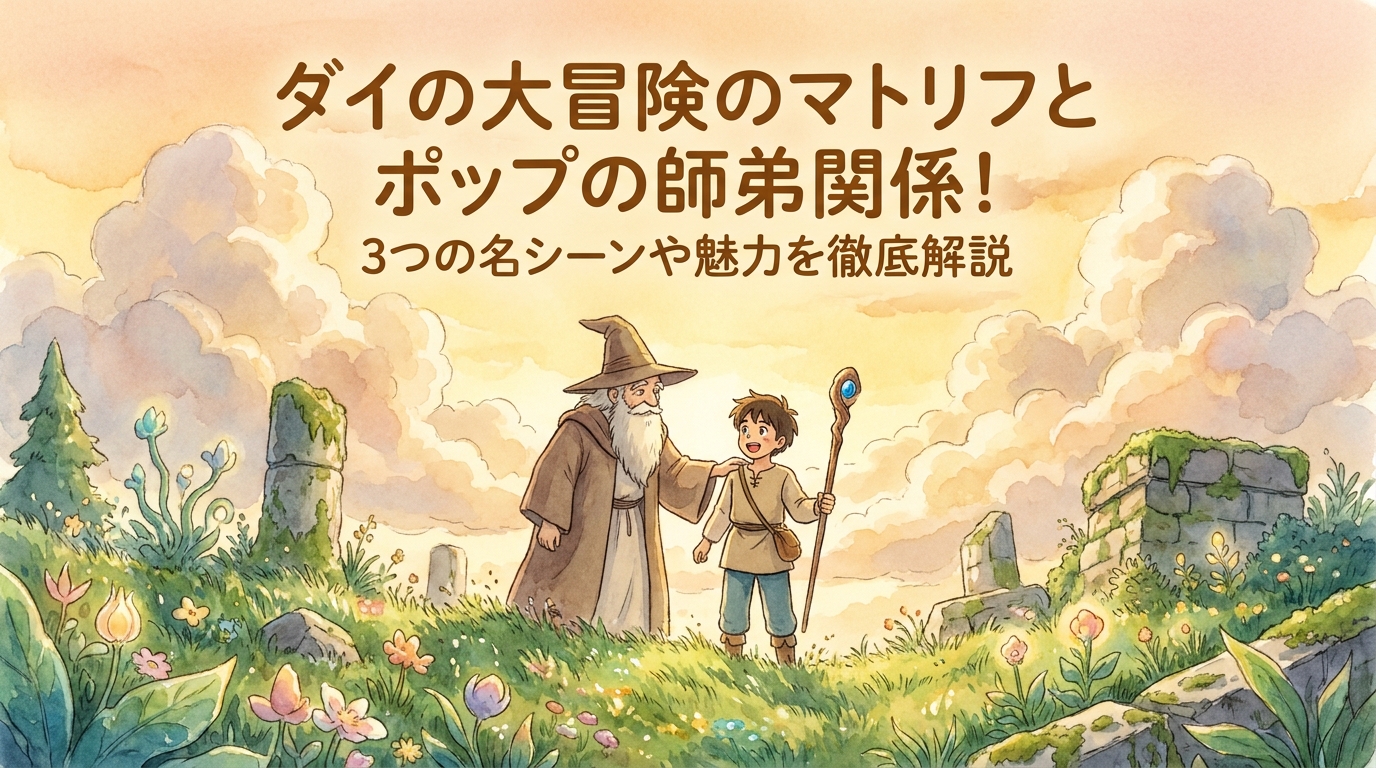 ダイの大冒険のマトリフとポップの師弟関係!3つの名シーンや魅力を徹底解説